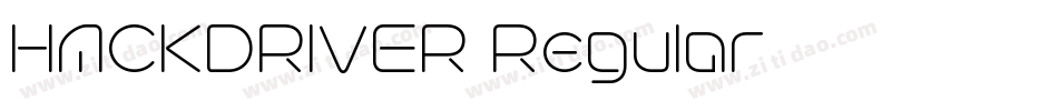 HACKDRIVER Regular字体转换